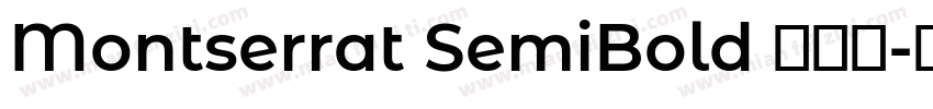 Montserrat SemiBold 半粗体字体转换